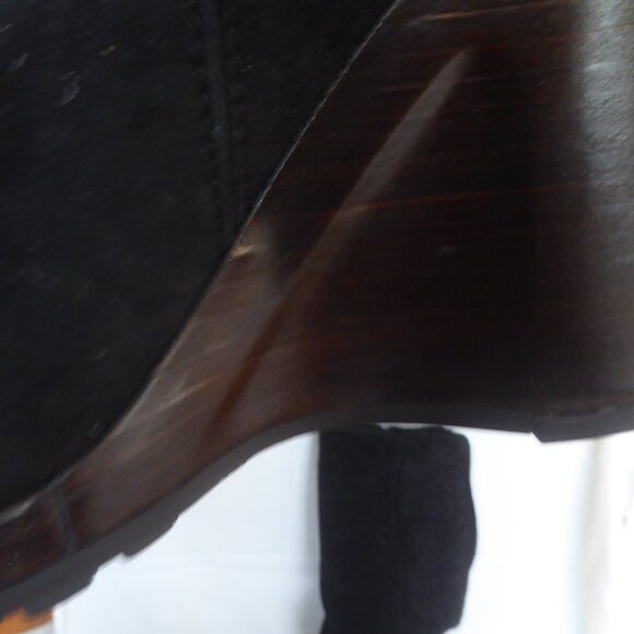 SOLD UGG Fiorentina Made In Italy Suede Thigh High Cuffable Wedge Heel Boots NIB - Picture 4 of 16